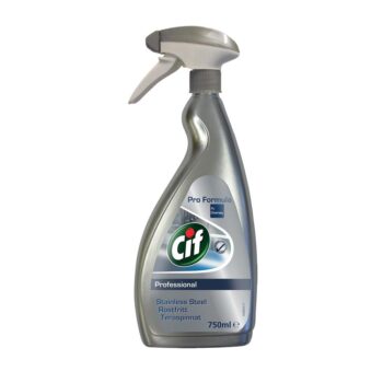 Cif Professional Stainless Steel and Glass Cleaner 750ml | This cleaner leaves a streak-free finish on a range of glass and stainless steel surfaces