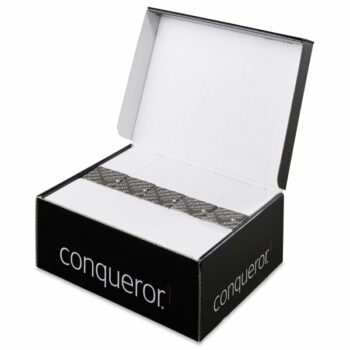 Conqueror Laid Wallet DL High White Envelopes Superseal 120gsm Box 500 | Ideal to give your corporate correspondence a luxurious touch and feel