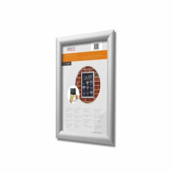 Display Snap Frame Sign Holder A4 Aluminium | Great Value A4 Snap Frame | Supplied with wall fixtures & fixing holes | Wall mounted silver snap frame